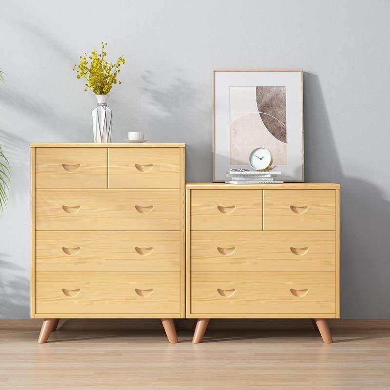 T带腿纳斗柜收储物7多功能柜RTX松木抽屉柜柜简易柜二三四五斗定