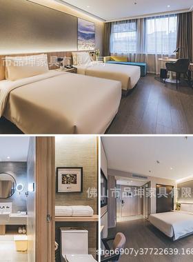 套酒店床宾馆家具寓标全专用间55428双人旅馆客房简公约现代家具