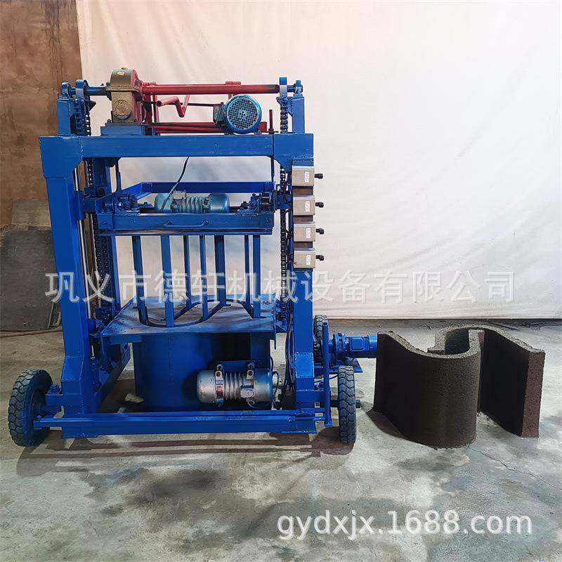 小型井机实心筒空心免烧砖全自动小型手SCX动水泥凝土打混砖机机