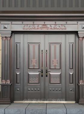 锌金合别墅大门双开门农自门建房进户庭院四开子母堂屋TVT门入户