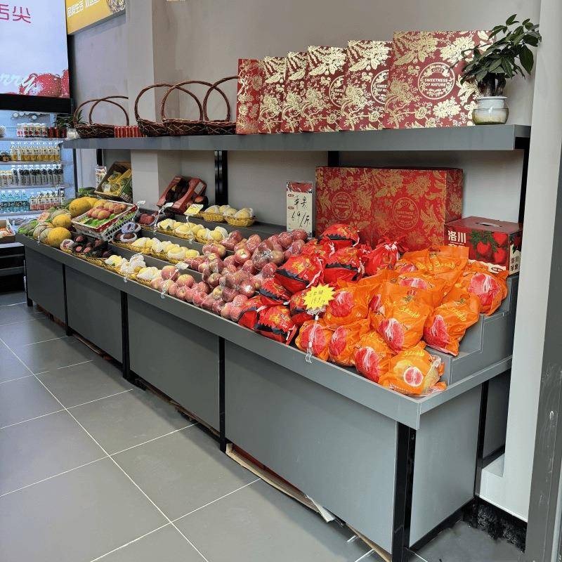 水果店架展示蔬阶架梯级货台阶式水果货架生鲜超MPK市多层果架可