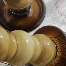 现代约创意琉璃琥板珀色烛台48126中简古风样房居家桌面餐桌软装