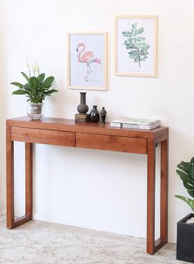 新中式玄关桌实木长条35401玄窄桌墙桌过边道案条几供桌玄关条台