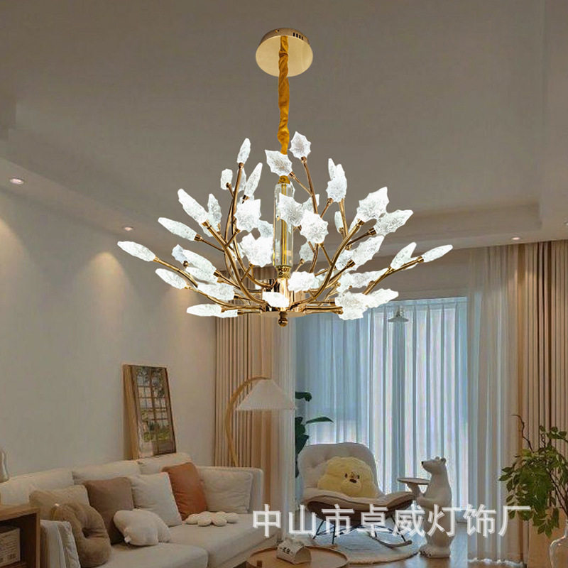 新款树枝形水晶客厅吊灯轻奢艺术装饰卧室书房餐厅玄关衣帽间灯具