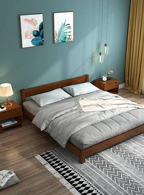 榻榻米实木踏踏1米床架阳台无46856床头日式1.2米.5床小户型卧室