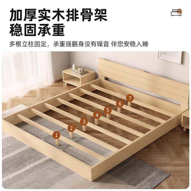 实木榻XY-ysd14榻床落地床简矮约现代排骨床架日式无床地头米出租