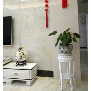 欧式白色实木花架圆客厅花家用台木落质吊兰01形地盆景花盆鱼缸