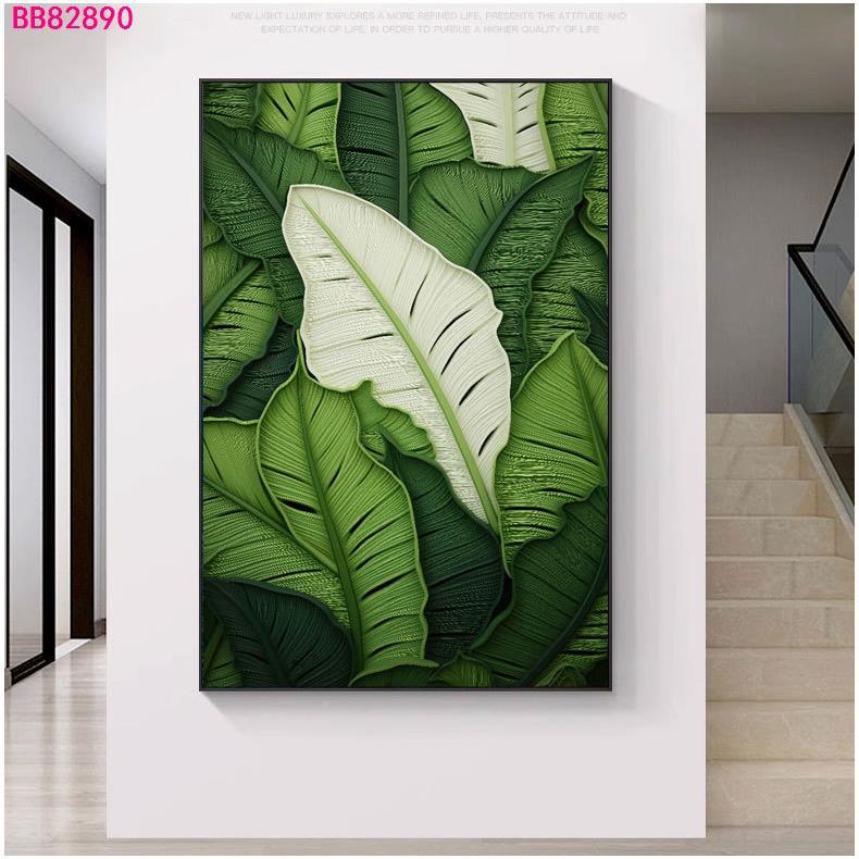 纯植手绘入户玄关装饰画绿色物挂玄画关走沙发廊后落地大幅813壁