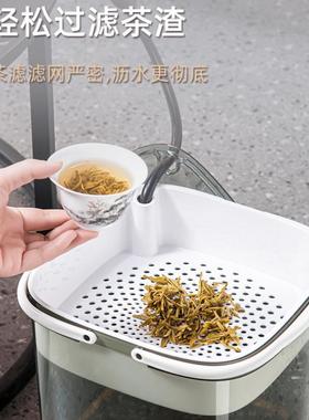 茶水桶废水家桶茶桶茶桌PYY茶渣台排水茶桶桶用茶水分离垃圾茶水