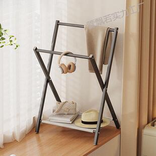 飘窗衣架架落地窗挂裤衣架可折DMP叠卧室隔夜衣服收纳台挂架置物