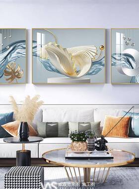 舞厅人生客装饰画现代简抽象艺约术壁画橙色轻奢挂画KKM创意三动