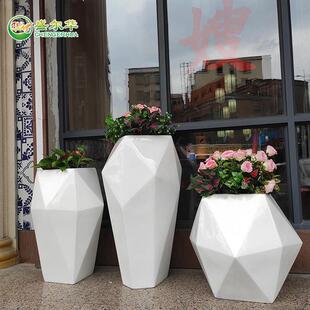 玻璃钢花瓶景观艺术品落地花盆户外商场别墅酒店美陈花瓶装饰摆件