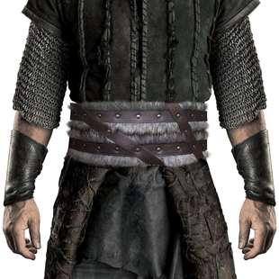 中世纪毛边宽腰带维京战士风格腰封复古COSPLAY道具