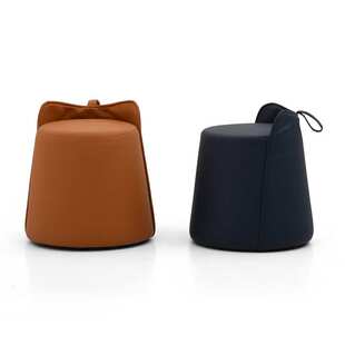 设计师款梳妆凳轻奢极简网红高端矮凳家用简约现代化妆实木皮椅子