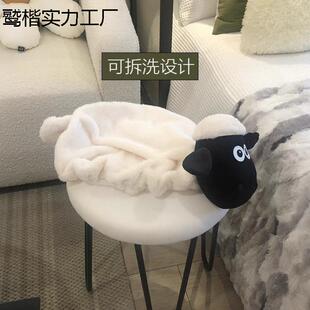 小羊肖恩化妆凳家用梳妆凳子卧室网红梳妆椅休闲轻奢简约化妆凳子