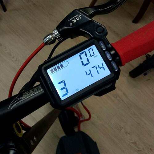JP吉品电动滑板车配件36V-60V液晶电量速度显示小方表E18