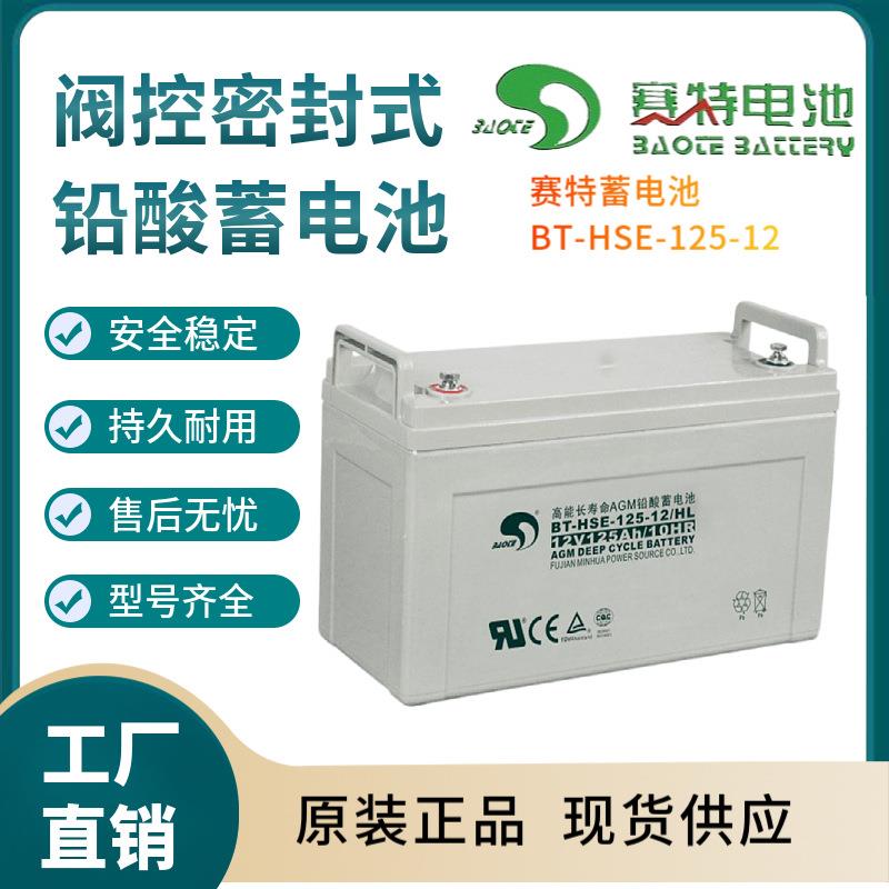 赛特蓄电池BT-HSE-125-1212V125AH通信电源安防系统信号系统