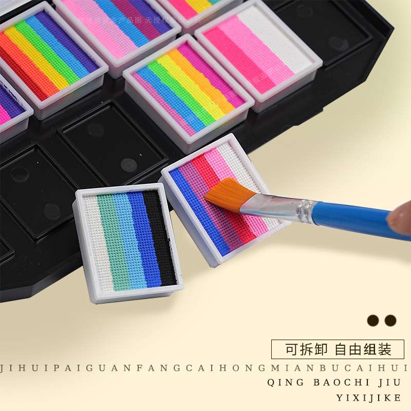 欧美儿童面部彩绘初学者进阶套装颜料画笔工具水彩可水洗儿童