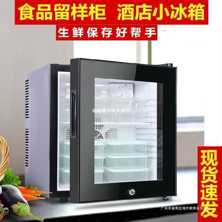 双锁餐饮小型放饮料冷柜商用饮料家用小冰箱公寓30升蛋糕留样柜