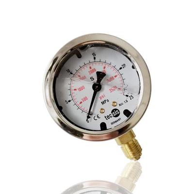 TecSiS泰科斯不锈钢压力表耐震充油注液立装径向YN6325MPAG1/4