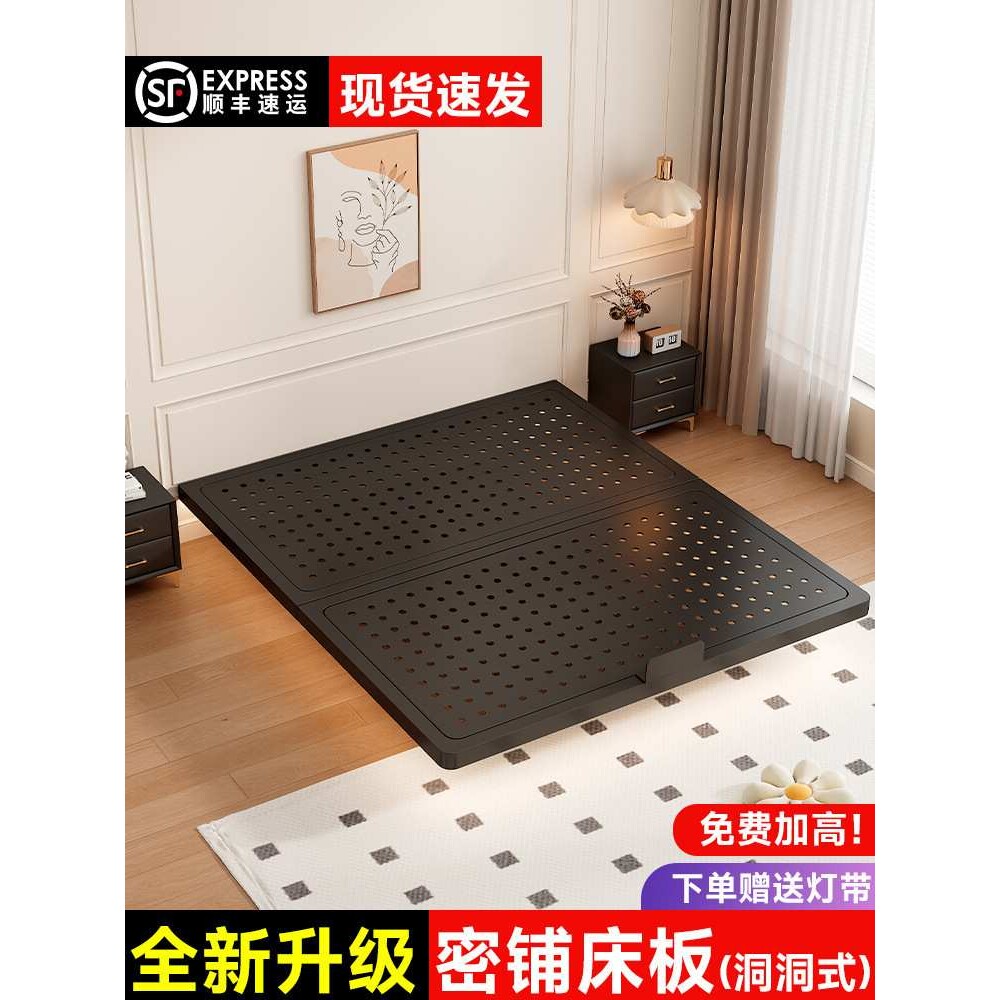 铁艺床无床头悬浮床简约双人床小户型家用铁架床单人床碳素钢架床