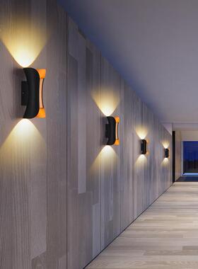 户外壁灯防水过道30383双简头现代约酒店别墅口庭院大墙小蛮腰壁