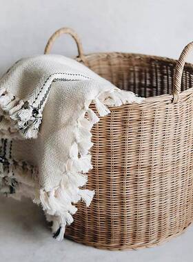 藤编脏脏衣篮洗衣篮衣服纳筐家MY202312用衣篓装放脏衣服框篮子衣