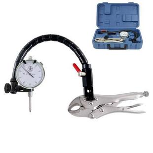 刹车制动盘平整度跳动检测蛇形磁力表座百分表汽车引擎维修大力钳