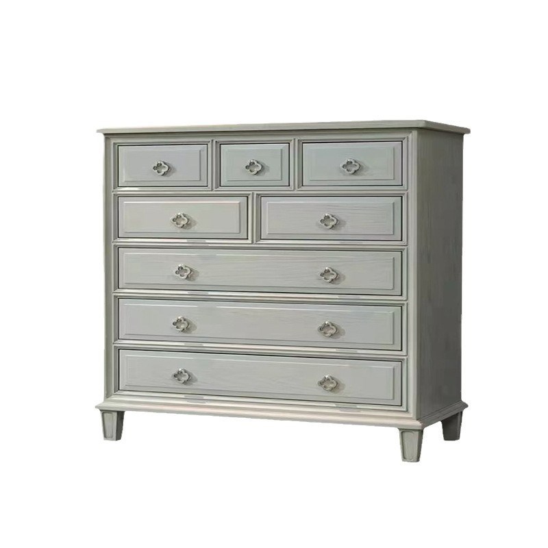 美式实木五斗柜家用卧室收纳柜轻奢客厅靠墙储物柜现代简约抽屉柜