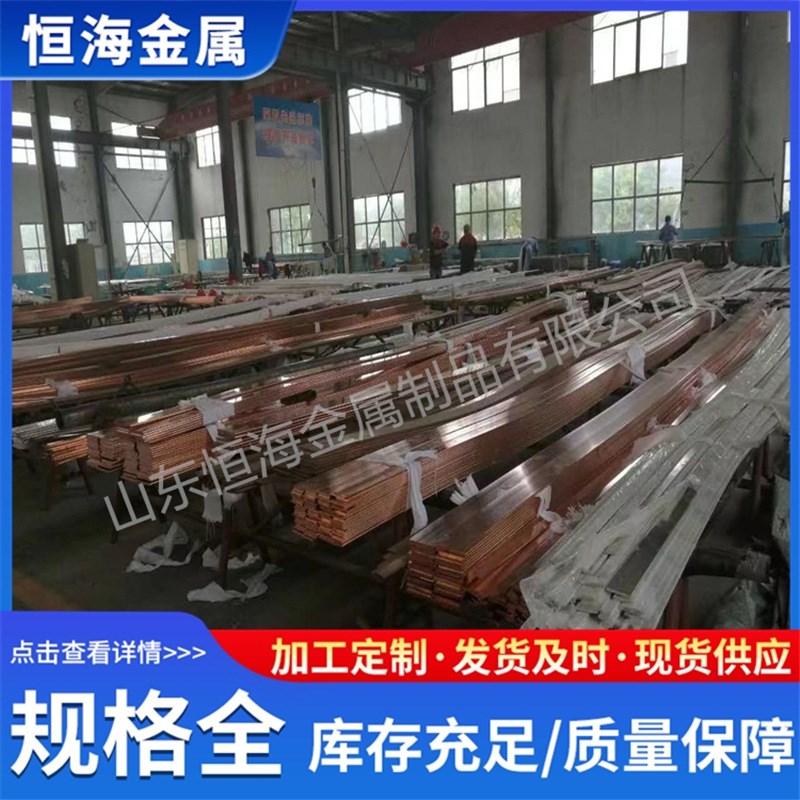 生产接地导电紫铜排t2镀锡铜排规格全10*100 50*5 10*120直角圆角