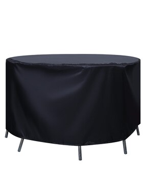 420D牛津布户外黑色防水防尘桌椅罩防晒 跨境家具保护罩圆桌罩