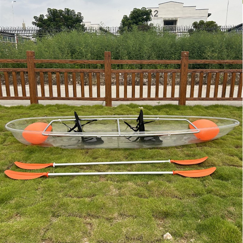 沃浪wolang网红透明船双人透明皮划艇独木舟水上玻璃船PC透明船