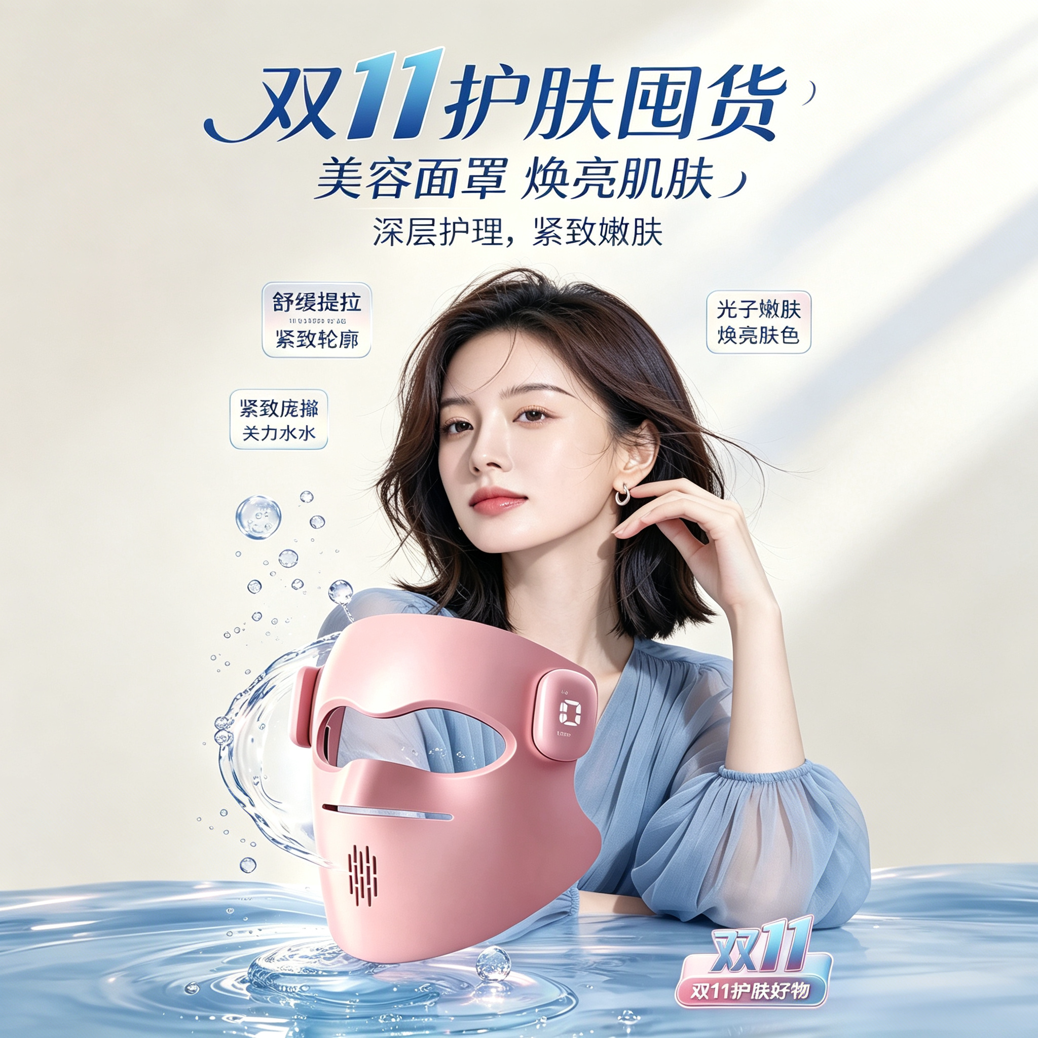 SZK修复面罩退黑美白淡纹淡斑四重光医疗修复光独家参数光