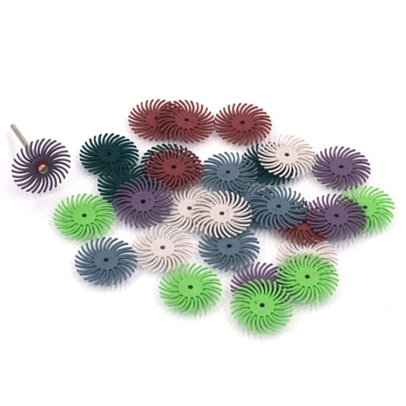 跨境50PC细缝轮套装 尼龙+金属 橄榄核雕木雕抛光清理细缝打磨头