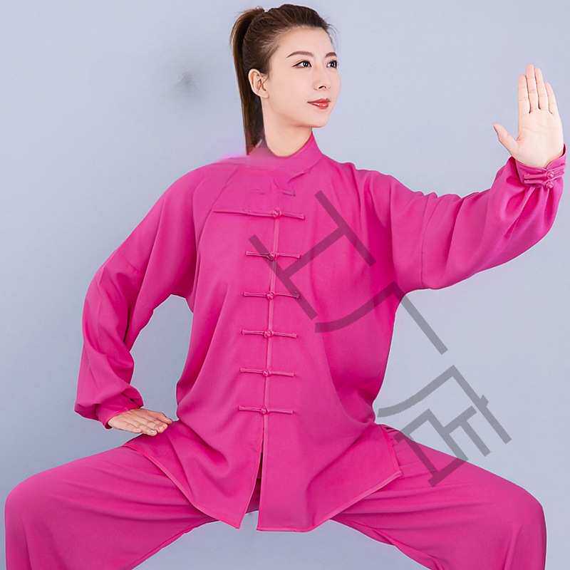 断码竹节棉麻太极服女武术练功服男中风太极拳服装春夏秋季