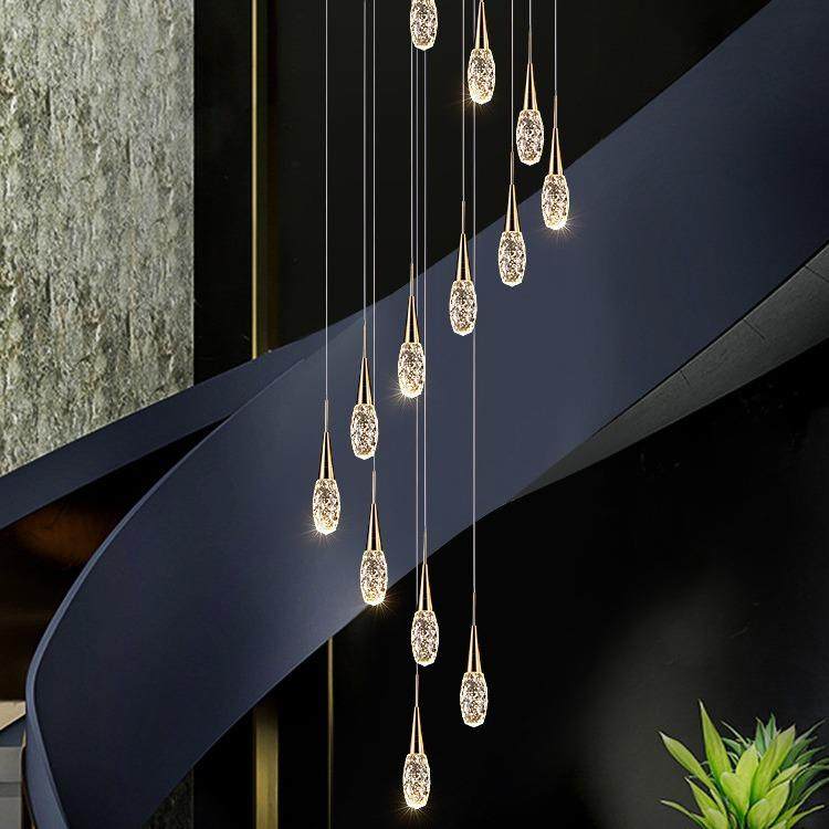 复式楼梯吊灯现代轻奢水滴灯别墅公寓loft水晶长吊灯广东中山灯具,玩具/童车/益智/积木/模型,毛绒/玩偶/公仔/布艺类玩具,淘宝优惠券,粉丝福利购,淘宝优惠卷