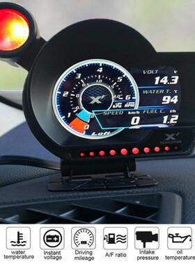 LUFI XF OBD2 汽车数字涡轮增压油压油温转速电压真空表赛车仪表