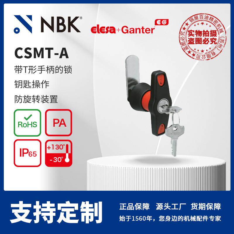 NBK ELESA CSMT-A 带T形手柄的锁 钥匙操作防旋转装置 厂家直供