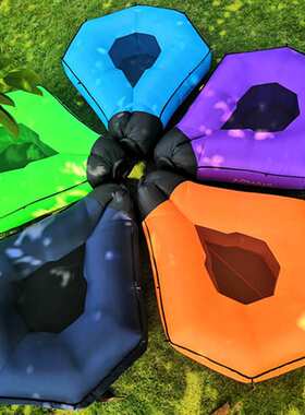 遮阳防晒户外室内充气沙发多人双人床懒人沙发蓝色默认项橙色紫色