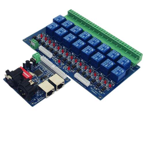 DMX-RELAY-16CH解码器DMX12控制器RGB解码器编程解码器