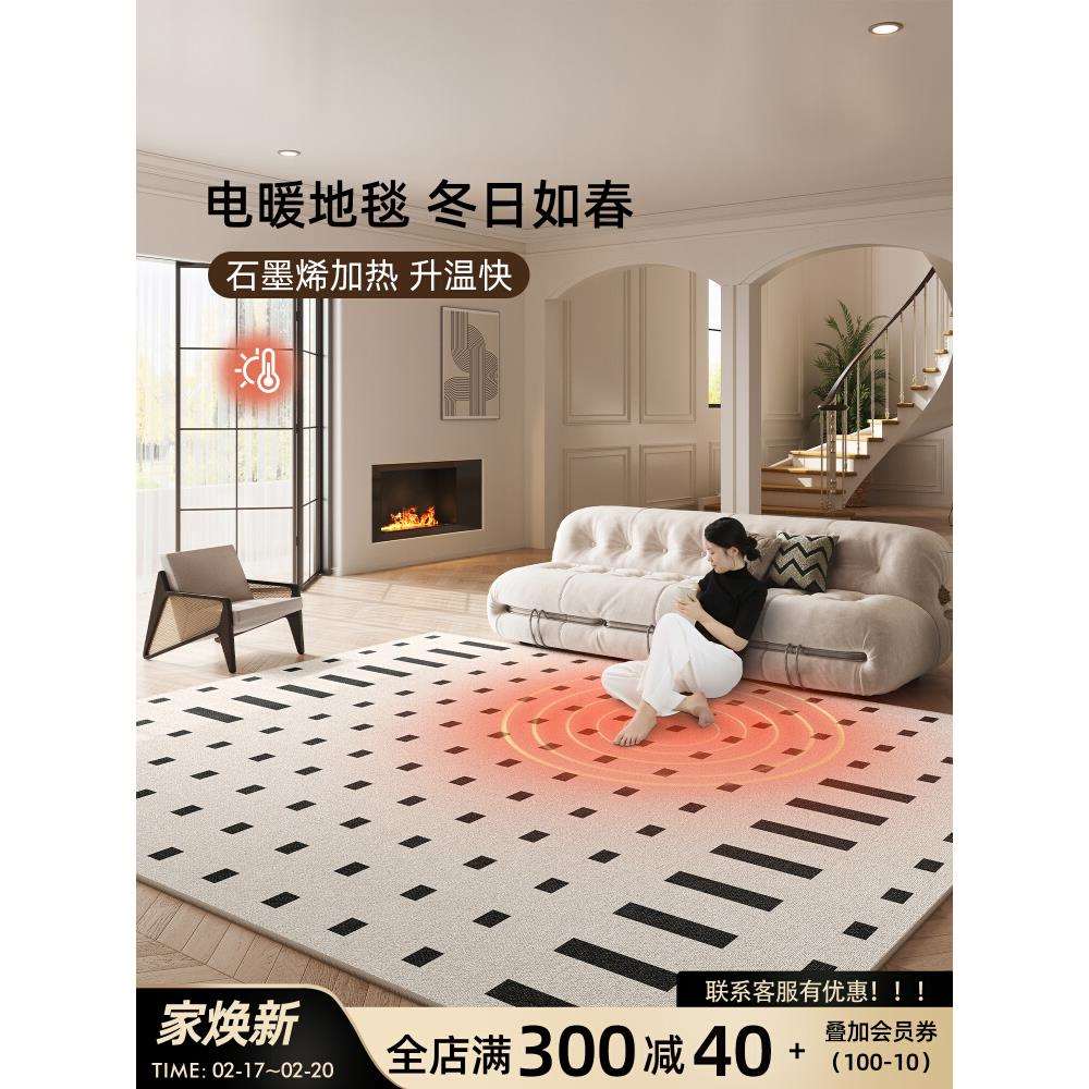 地毯客厅石墨烯可拆卸加热电暖垫2025新款冬天家用发热加厚大地垫