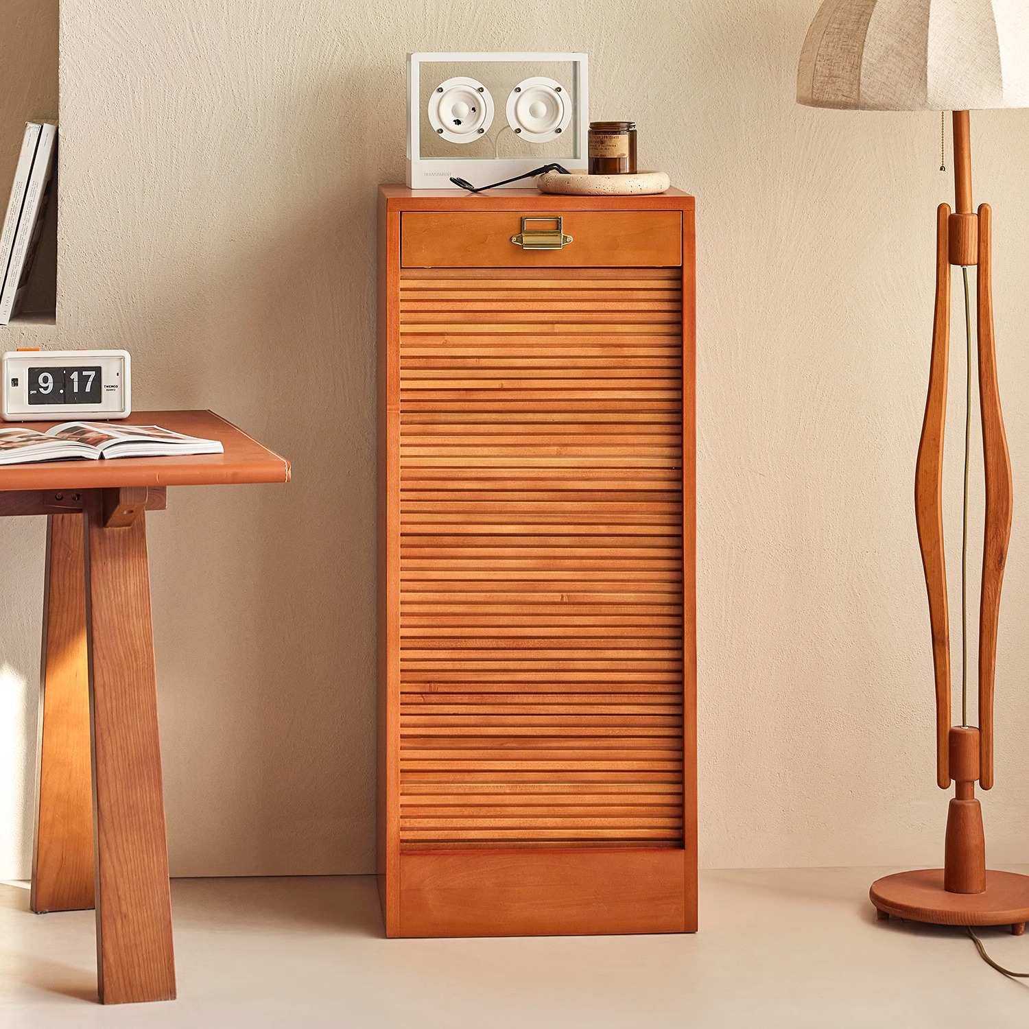 法式复古斗柜卷帘文件柜工作室储物收纳柜实木中古风宝物首饰柜子,3C数码配件,USB灯,淘宝优惠券,粉丝福利购,淘宝优惠卷