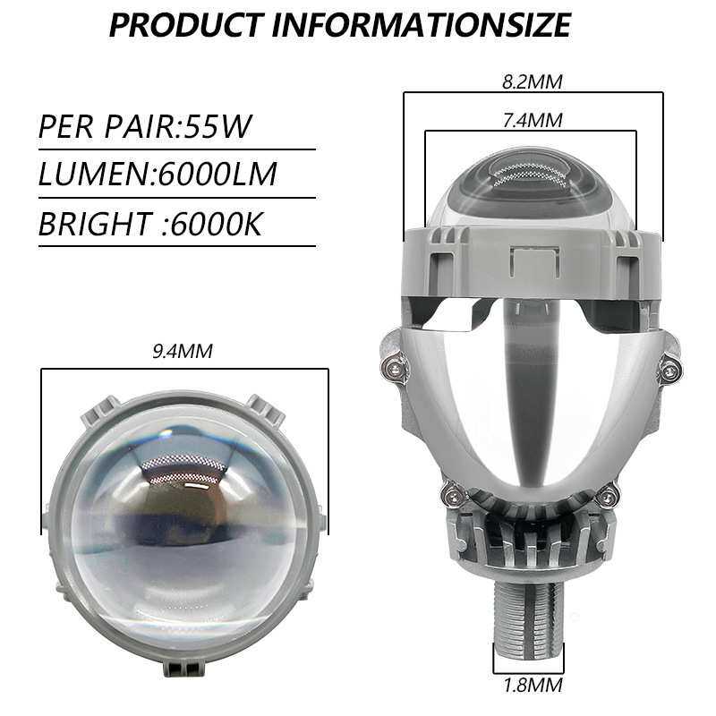 P10无损LED双光透镜 大灯前照灯改装超亮h4H79005le