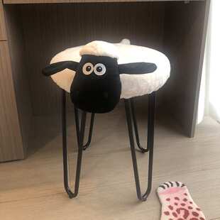 小羊肖恩化妆凳卧室网红梳妆椅休闲轻奢北欧现代简约铁艺梳妆矮凳