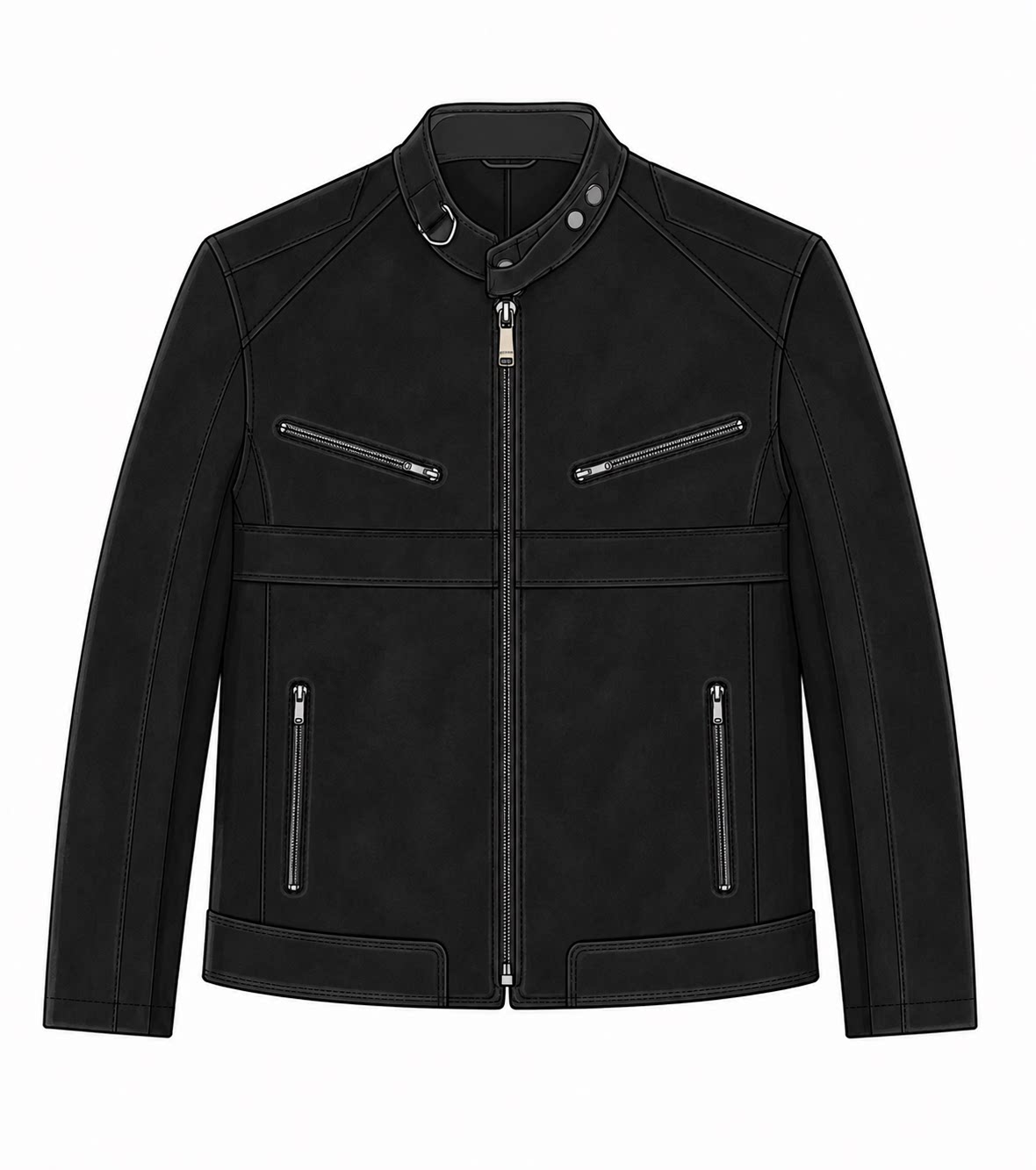 thumbnail for 【Dini】FW04 TF Suede Racer Leather Jacket
