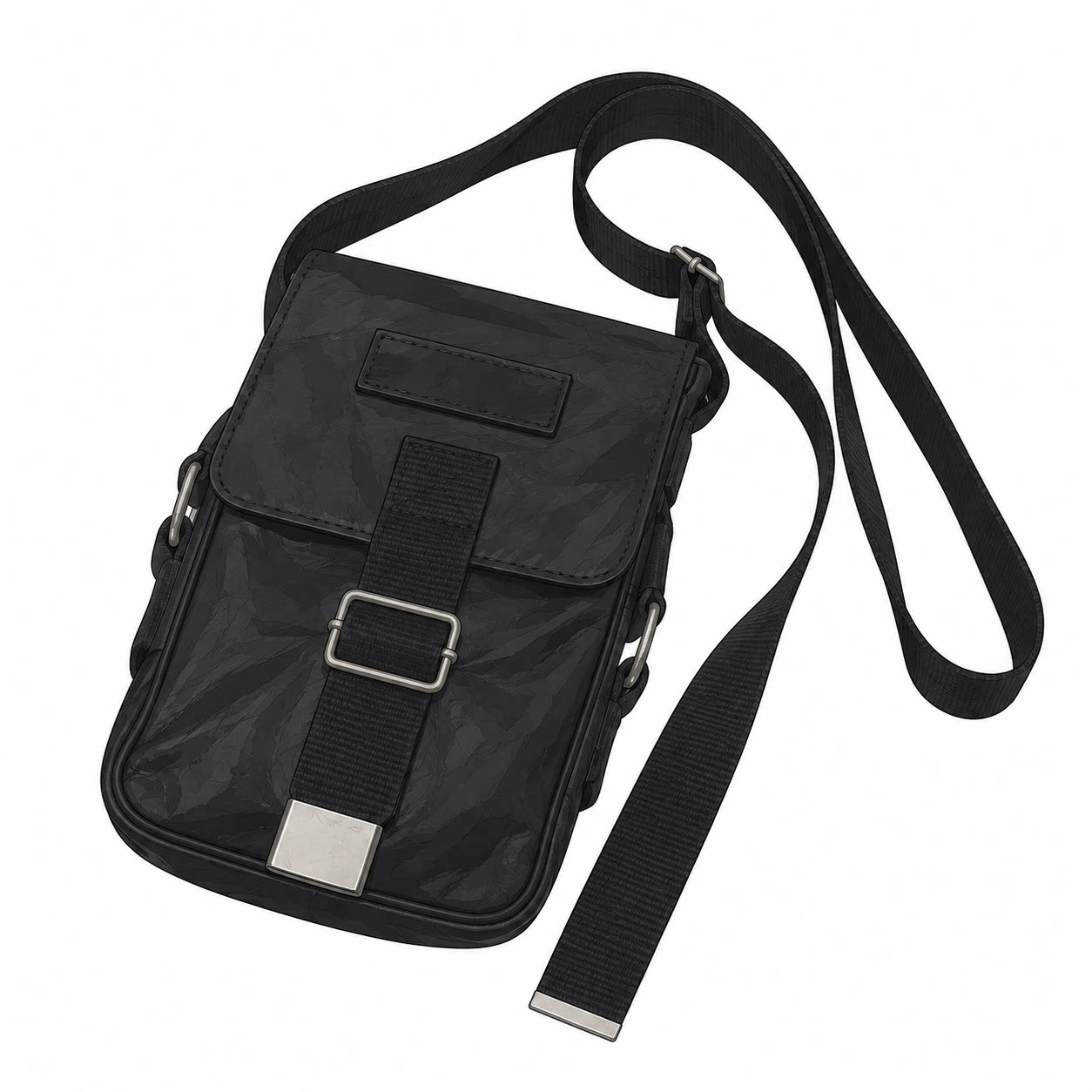 thumbnail for 【Dini】 04AW  “VOTC” Black leather shoulder bag