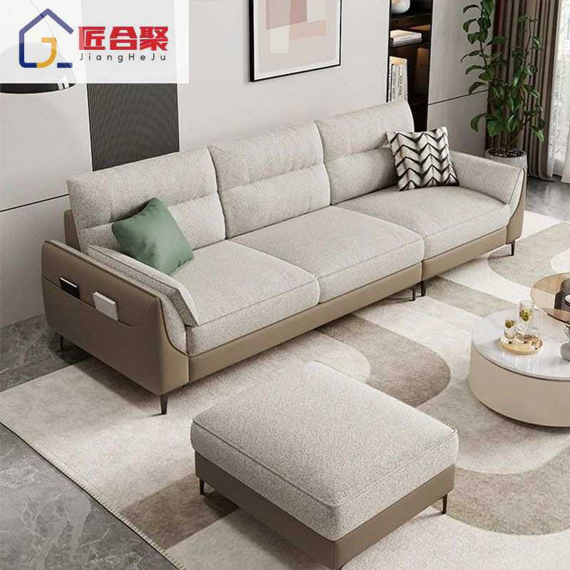 现代简约棉麻布艺沙发可拆洗直排沙发家用客厅沙发小户型组合沙发