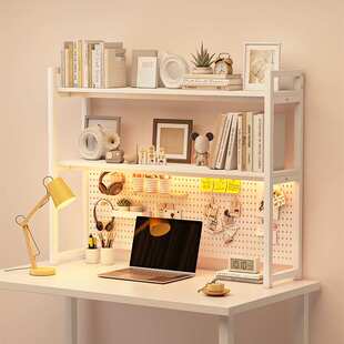 书架放桌面卧室办公室桌上小型多层架子客厅书桌收纳洞洞板置物架