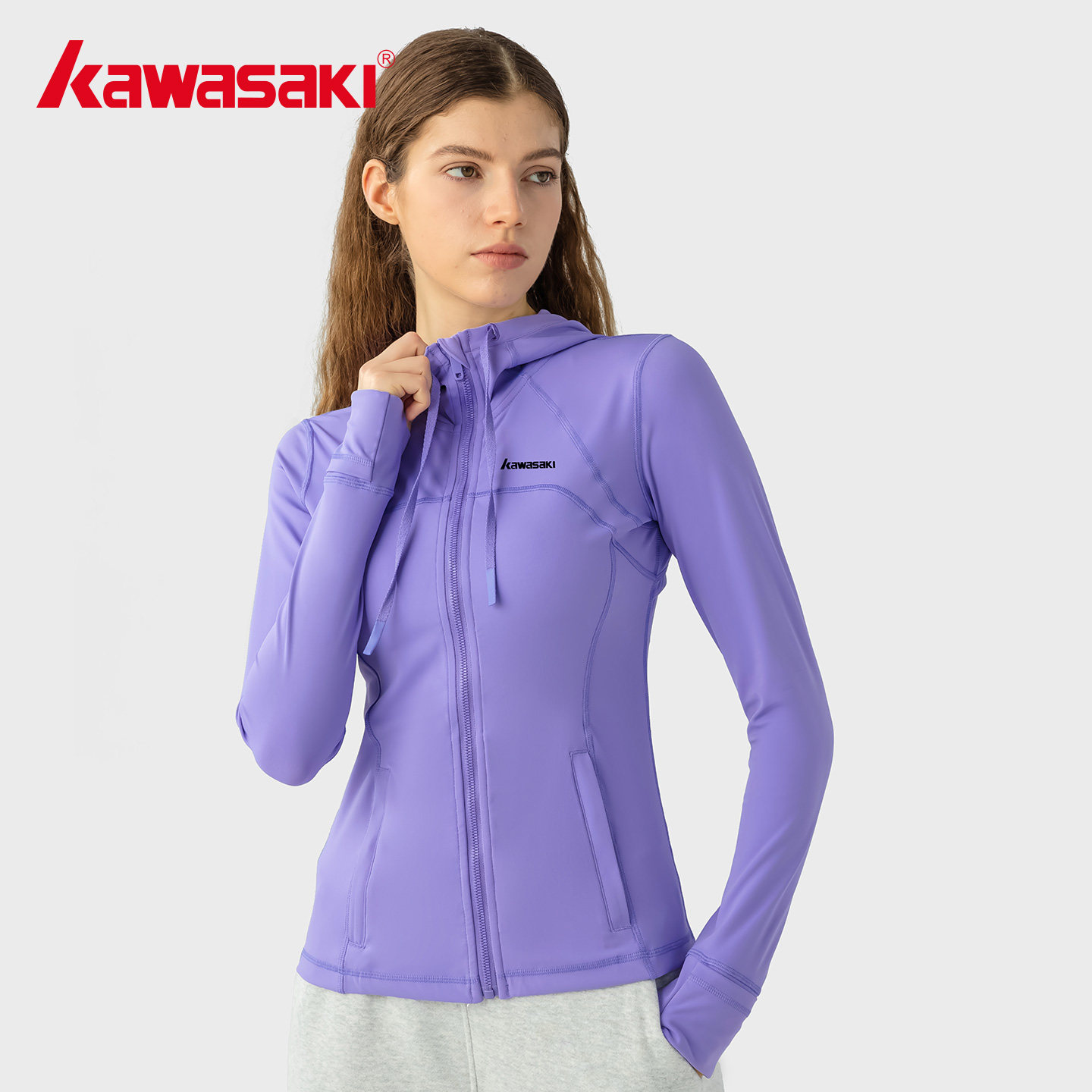 kawasaki川崎官方正品健身外套瑜伽服跑步上衣女士运动衣夹克黑色,女装/女士精品,时尚防晒服,淘宝优惠券,粉丝福利购,淘宝优惠卷