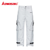 抗寒冲锋裤 三合一冬季 户外时尚 Kawasaki川崎白色滑雪裤 防风登山裤